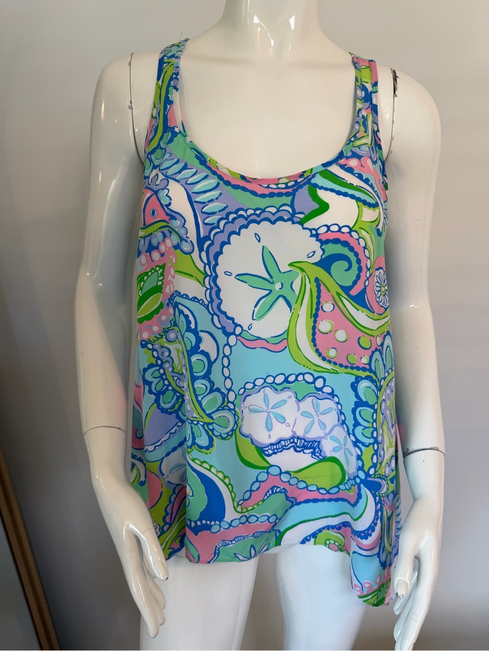 Lilly Pulitzer Conch Republic Ladies Sleeveless racerback Top med